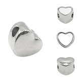 Pandora Style Heart Charm Silver Sublimation Blank