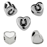 Pandora Style Horse Shoe Heart Charm Silver Sublimation Blank