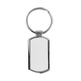 Rounded Rectangle Metal Keyring
