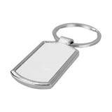 Rounded Rectangle Metal Keyring