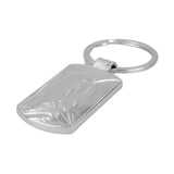 Rounded Rectangle Metal Keyring