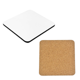 Square Shape MDF Coaster - Cork Backed