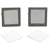 Square Metal Cufflinks (Pair)