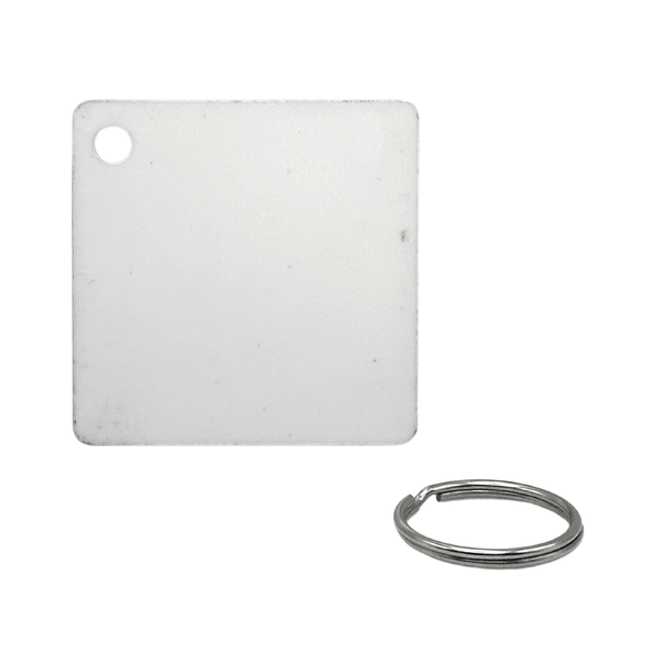Square MDF Keyring - Double Sided