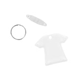 T-Shirt Shape Acrylic White Keyring