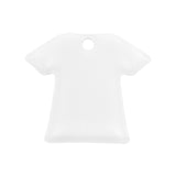 T-Shirt Shape Acrylic White Keyring