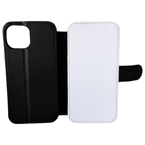 iPhone 15 - PU Leather Flip Wallet Sublimation Phone Case