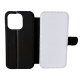iPhone 15 Pro - PU Leather Flip Wallet Sublimation Phone Case