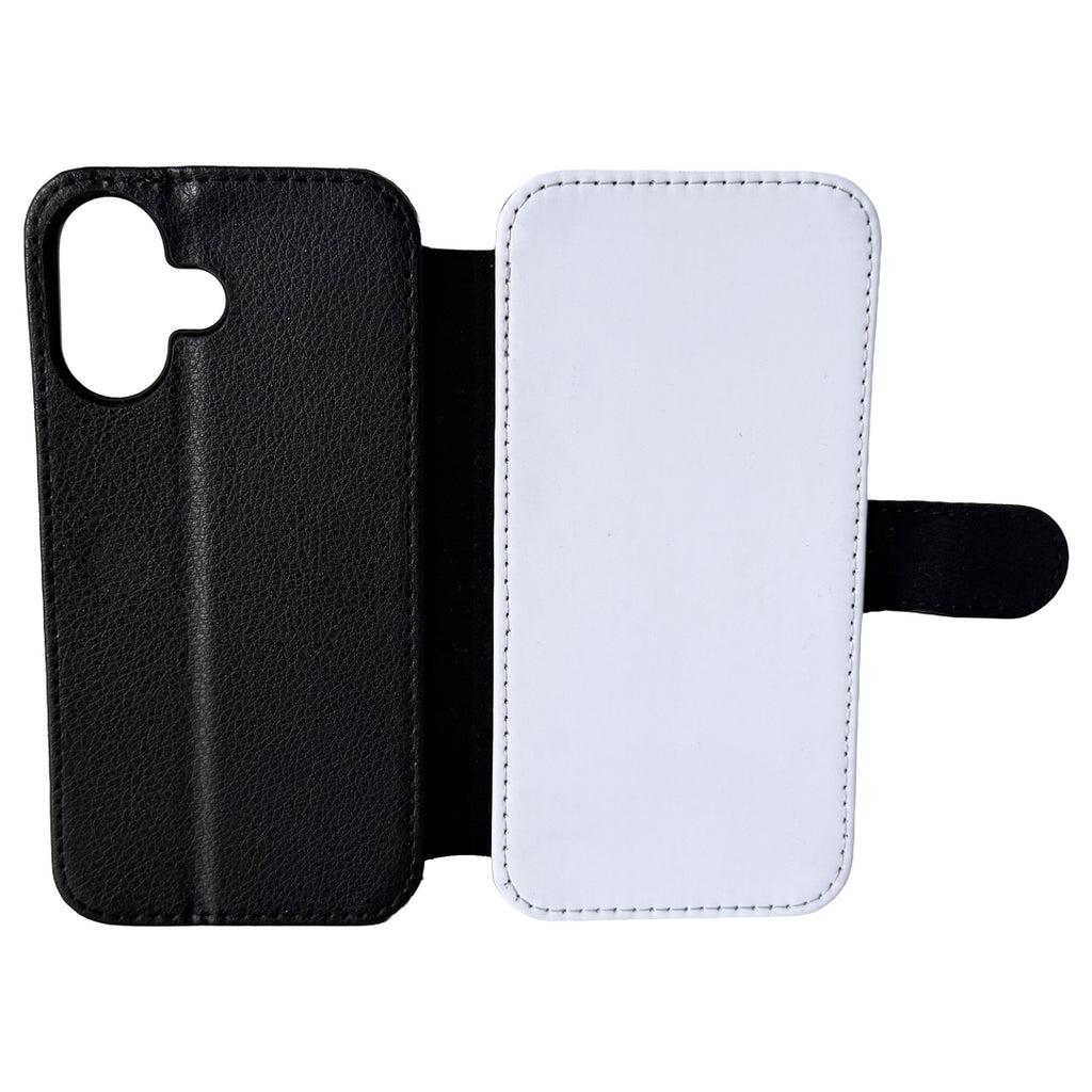iPhone 16 - PU Leather Flip Wallet Sublimation Phone Case