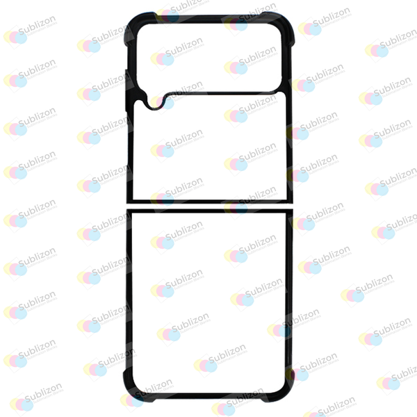 Samsung Galaxy Z Flip 3 - TPU Rubber Sublimation Case - Black Sublizon