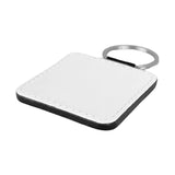 Square Leather Keyring - Double Sided