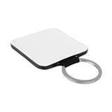 Square Leather Keyring - Double Sided